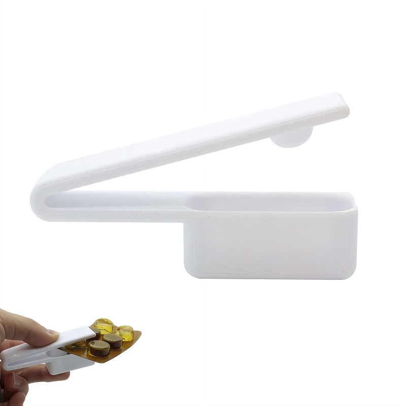Portable Pill Remover for Blister Packs,Pill Press Tool with Storage Box, Easy Push Pills Dispenser for Elderly, Disabled - Image 1